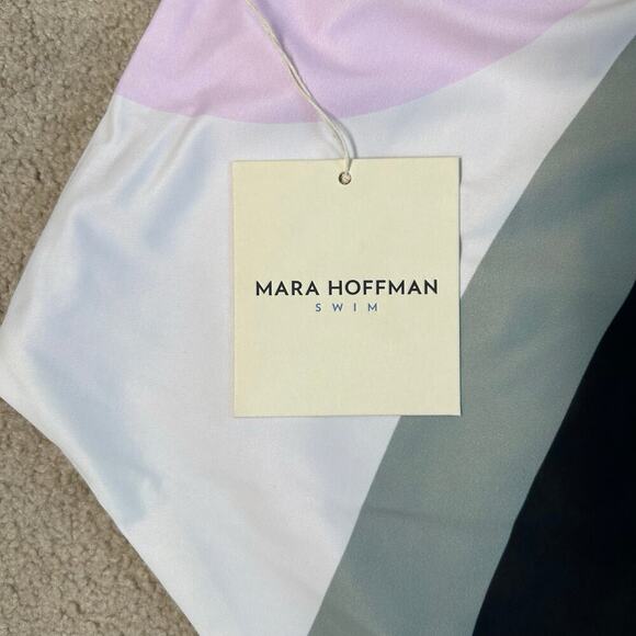 NWT Mara Hoffman Lydia White Multi Juniper Pastel Bikini Bottom Swimsuit Sz L - Picture 5 of 5